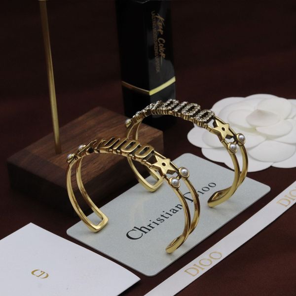 

2021 luxury designer jewelry letter opening bracelet, Black