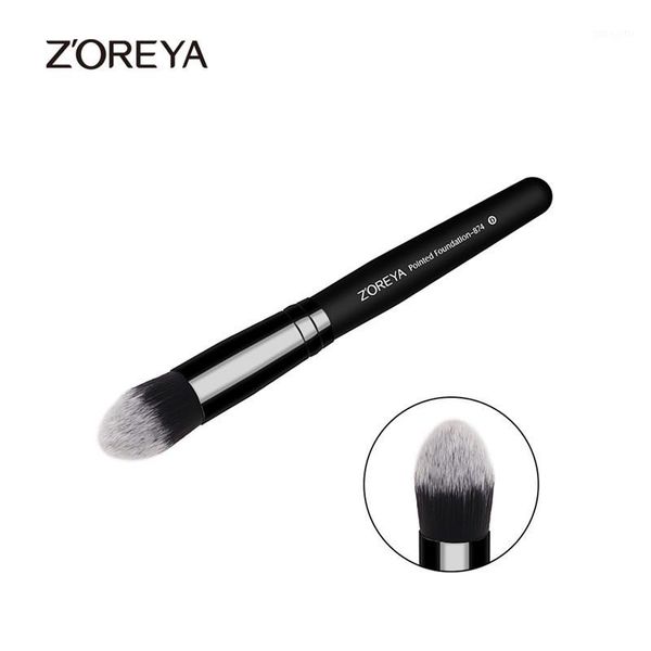 

brand pointed foundation brushes for liquid cream powder products soft synthetic hair makeup brush large cosmetic tool1