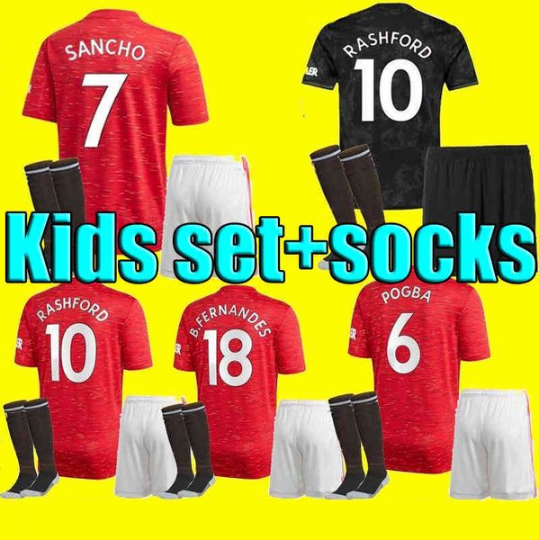 

thailand quality 20 21 soccer jersey camisetas futbol 2020 2022 football kids sets uniform with socks, Black