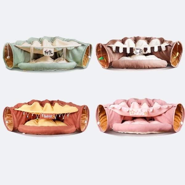 

cat beds & furniture pet cats tunnel toys interactive play toy tube collapsible kitten tubes bed house