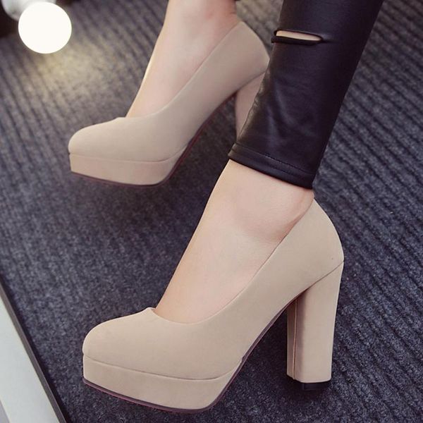 

dress shoes gigifox 2021 chunky heeled big size 43 platform women's woman red black high heels party office lady pumps