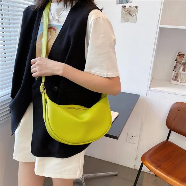 

evening bags kiwi green solid color simple small pu leather crossbody for women 2021 summer female elegant shoulder handbags