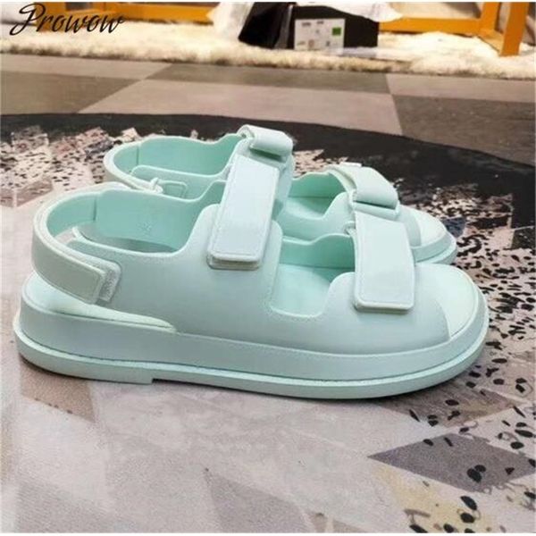 

prowow new sandalias comfort flats summer sandals luxury brand women designer casual shoes rome low heel ladies, Black