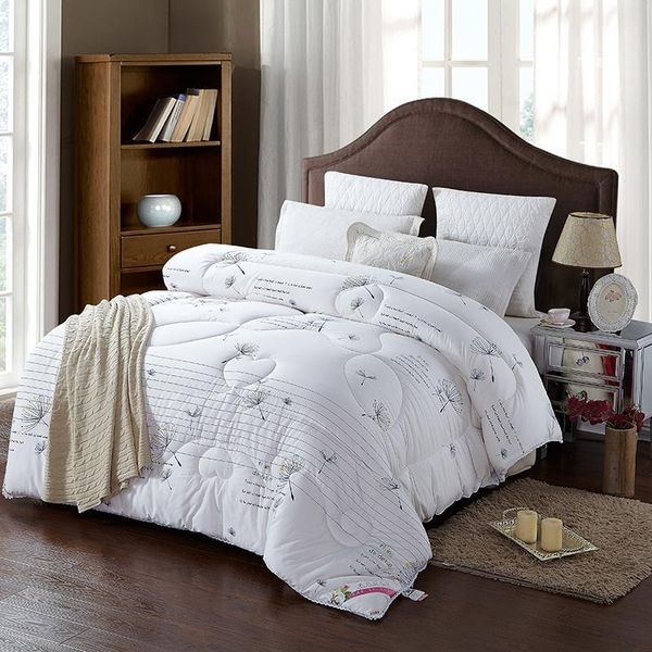 

comforters & sets 43 100% cotton filling white color comforter bedding set thick winter quilt throw blanket duvet