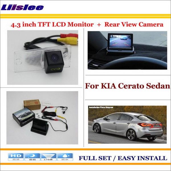 

car video auto camera for kia cerato sedan in 4.3" color lcd monitor rear back up park parking system