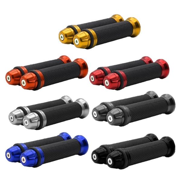 

handlebars 22mm rubber anti-slip handle grip porous carved motorcycle handlebar grips h8we