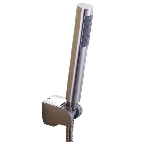 

bathroom shower heads brass handheld head set with hose and bracket holder, brushed