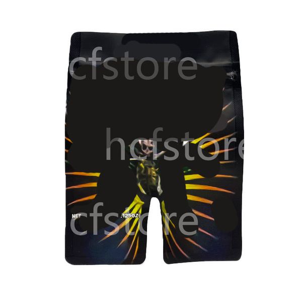

trousers shaped mylar bags die cut 3.5g empty dry herb flower packaging
