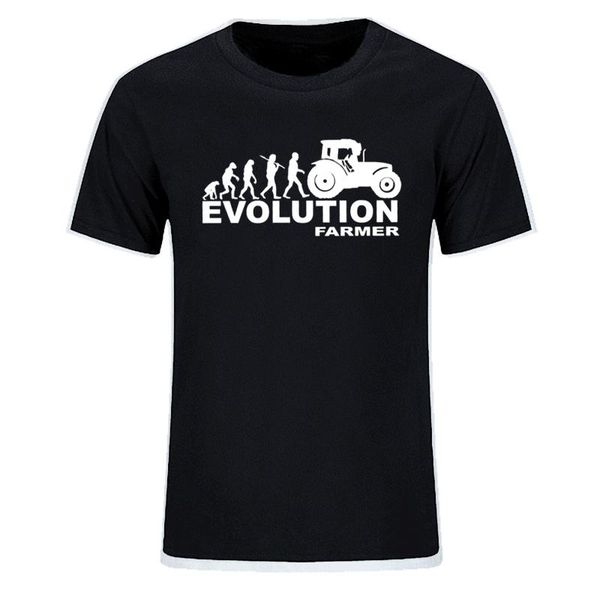 

men's t-shirts summer farmer evolution mens t shirt farming tractor fendt claas machinery short sleeve fashion printing t-shirt eu size, White;black