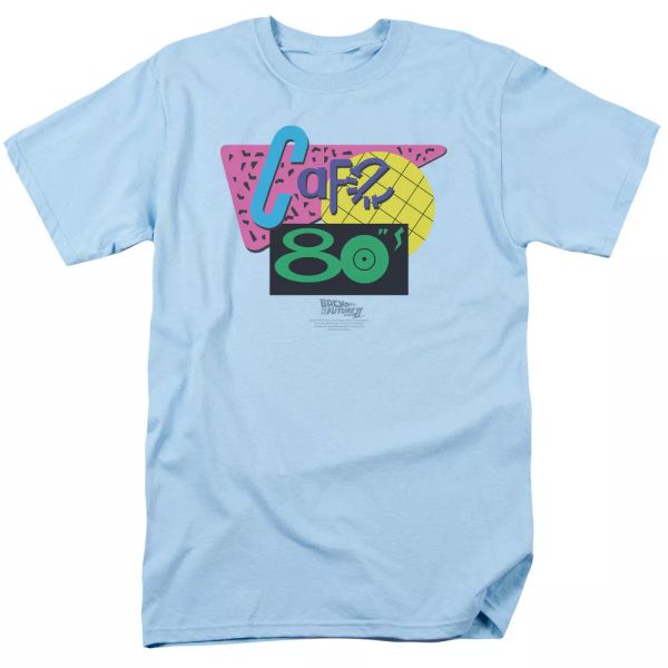 

back to the future ii cafe 80's t-shirt sizes s-3x new, White;black