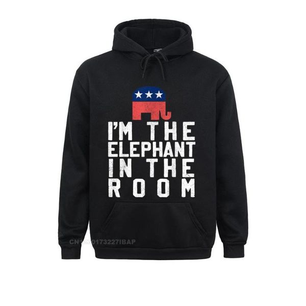 

men's hoodies & sweatshirts i'm the elephant in room funny republicans gift hoodie summer moto biker men normal clothes, Black
