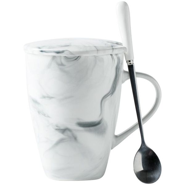 

mugs marble creative cup simple ceramic office couple nordic design spoon with lid high capacity taza de cafe coffee be50mg