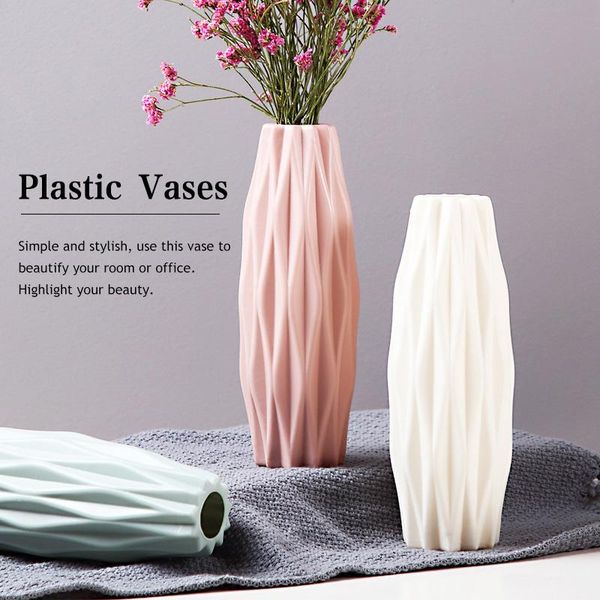 

vases flower vase decoration home plastic white imitation ceramic pot basket nordic