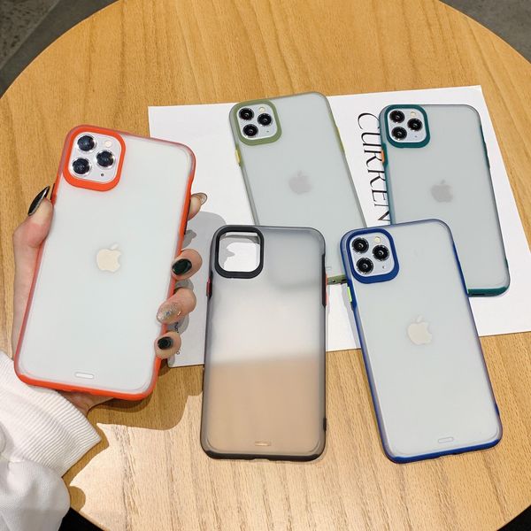 TPU macio casos de telefone de pele bicolor para iphone 12 11 pro x xr xs max 7 8 plus SE Caixa de cobertura de célula quatro dimensional