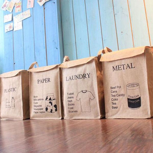 

cotton and linen household storage box laundry barrels sundries classification basket & organization