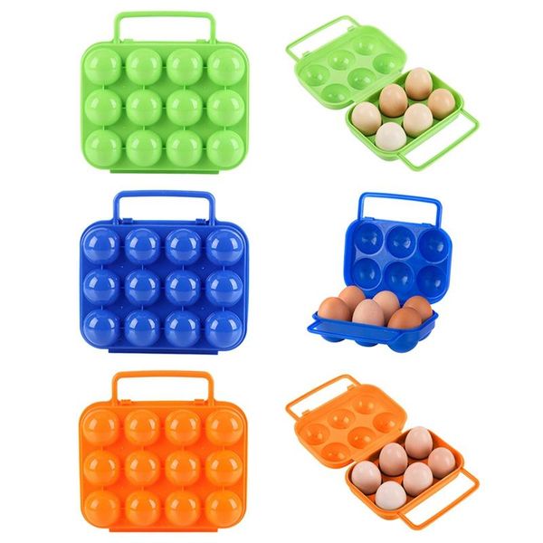 

storage bottles & jars 12-grids plastic egg box household portable for camping