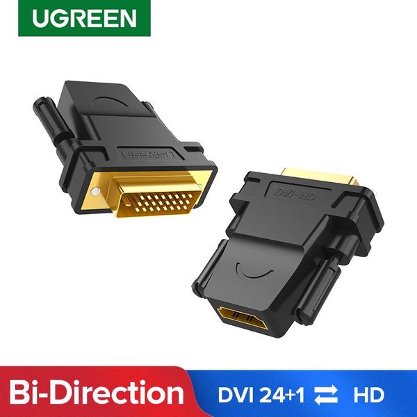 

audio cables & connectors ugreen dvi to -compatible vga adapter bidirectional dvi-d 24+1 male female converter for hdtv projector
