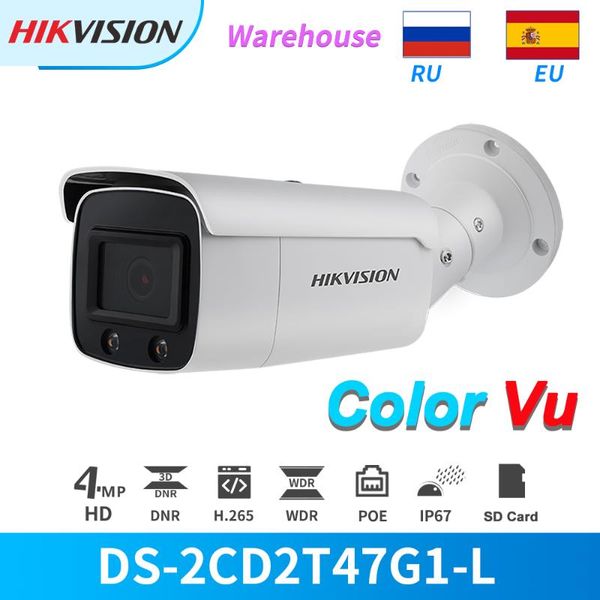 

hikvision ip camera outside colorvu ds-2cd2t47g1-l 4mp poe day/night full color cctv security with sd card slot cameras