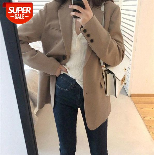

small suit jacket female ins tide early thin section korean design sense retro port style #hh9q, Black;gray