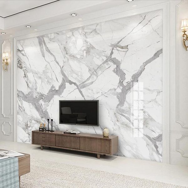 

wallpapers custom any size mural wallpaper modern 3d jazz white marble texture fresco living room tv sofa bedroom wall papers for walls 3 d