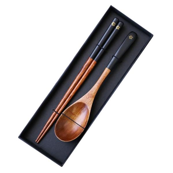 

chopsticks 1 set portable cutlery wooden spoon tableware travel utensils