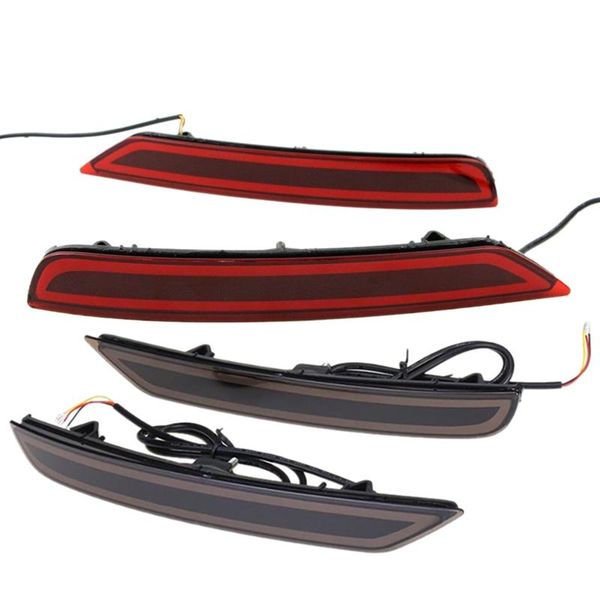 

pair led rear bumper reflector tail light for forester 2008-2021 driving brake signal fog lamp emergency lights