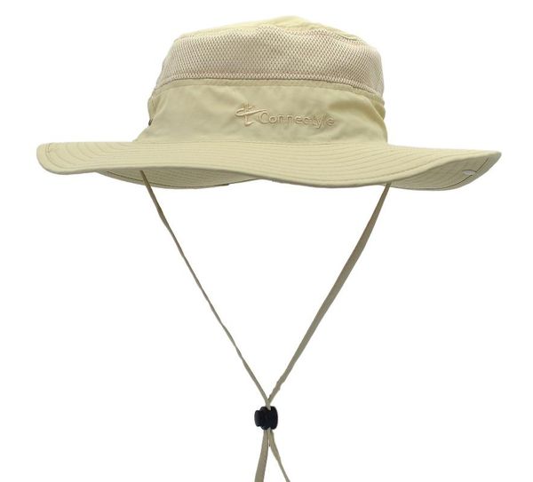 

stingy brim hats connectyle men's women sun hat upf 50+ wide bucket windproof fishing, Blue;gray