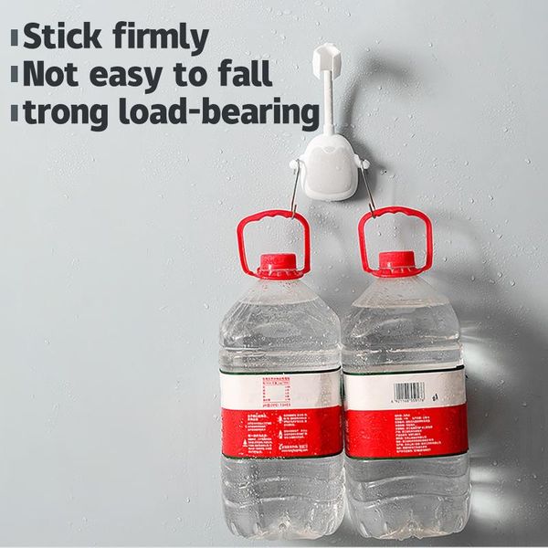 

hooks & rails 360Â° adjustable rotatable wall mount holder no-punching shower rack with bathroom head hangers shelves