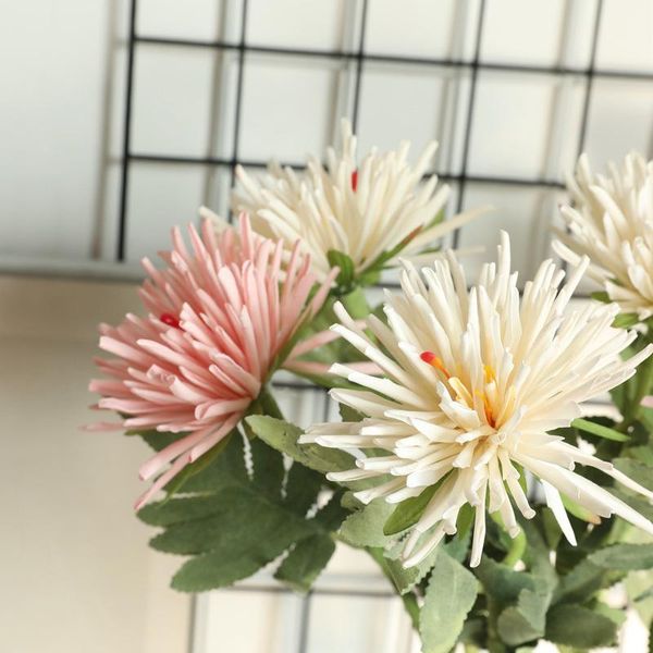 

decorative flowers & wreaths 50cm really touch artificial flower chrysanthemum diy silk garden decor wall home party decorations adornments