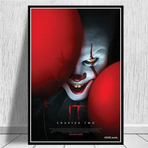

paintings it chapter 2 movie horror pennywise posters and prints canvas picture on the wall decorations for home decor plakat
