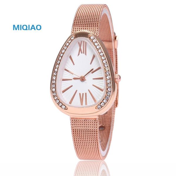 

wristwatches miqiao brand quartz watch women's wristwatch fashion ladies business mesh belt clock female w45, Slivery;brown