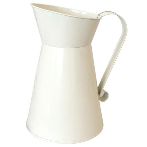 

vases vintage tall shabby chic cream vase enamel pitcher jug wedding home decor