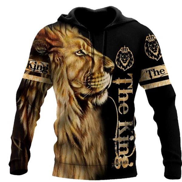 

men's hoodies & sweatshirts animal lion 3d printed fashion mens hoodie hip hop funny pullover autumn sweatshirt casual jacket tracksu, Black