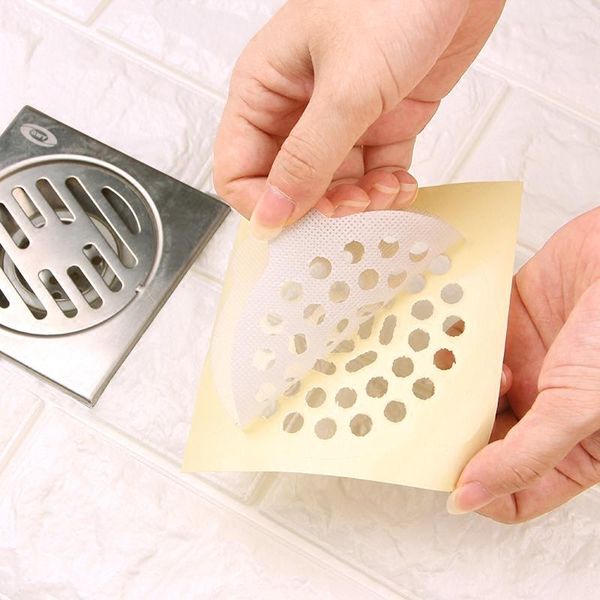 

other bath & toilet supplies 15pcs sizes disposable floor drain sticker hair filter catcher paster paper ser bathroom kitchen cleaning