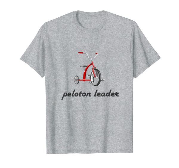 

peloton leader red tricycle bicycle race v.2 t-shirt, White;black