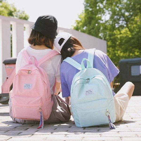 

backpack 2021 women tassel letter japan ring travel female ribbon girl men mochilas bagpack shoulder bag