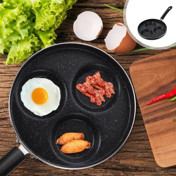 

pans 1pc non-stick egg frying pan divided cooker hamburg for home use