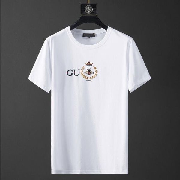 

2021 spring/summer fashion women's & tee round collar pure cotton casual couples with short sleeve plus size loose lovers men's t, White