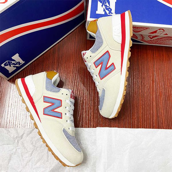 

bain 574 leather men's sho sports 2021 running nb574 yuanzu grey