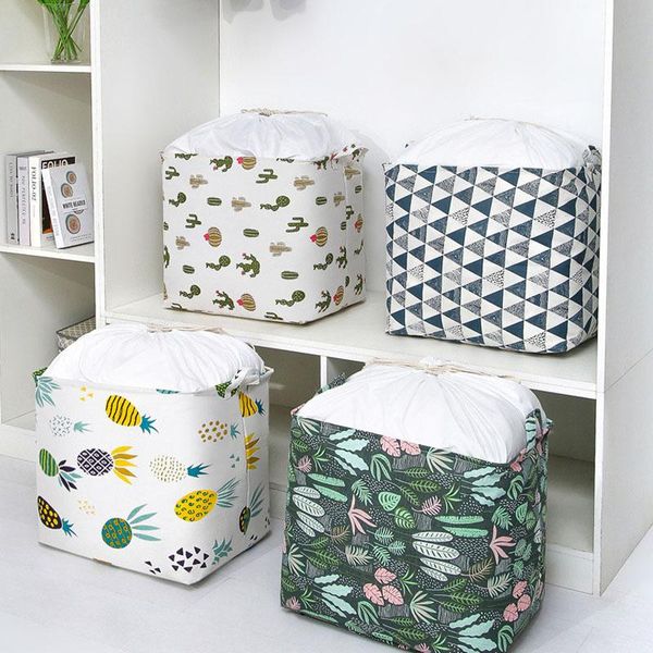 

clothing & wardrobe storage 100l large toy basket folding laundry with lid clothes organizer home sundries bag quilt box