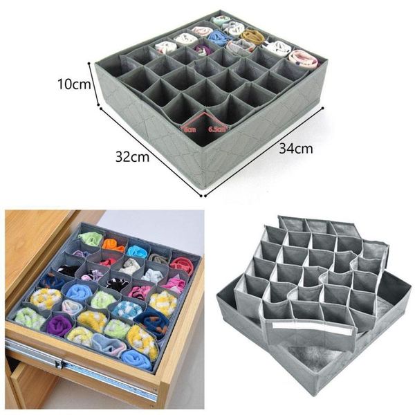 

storage drawers 30 cells foldable underwear drawer organizers dividers closet bras scarves ties socks dresser clothes organizer box