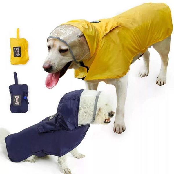 

dog apparel pet cat raincoat with hood waterproof clothes puppy durable rain coat hooded outdoor for lightweight supplies