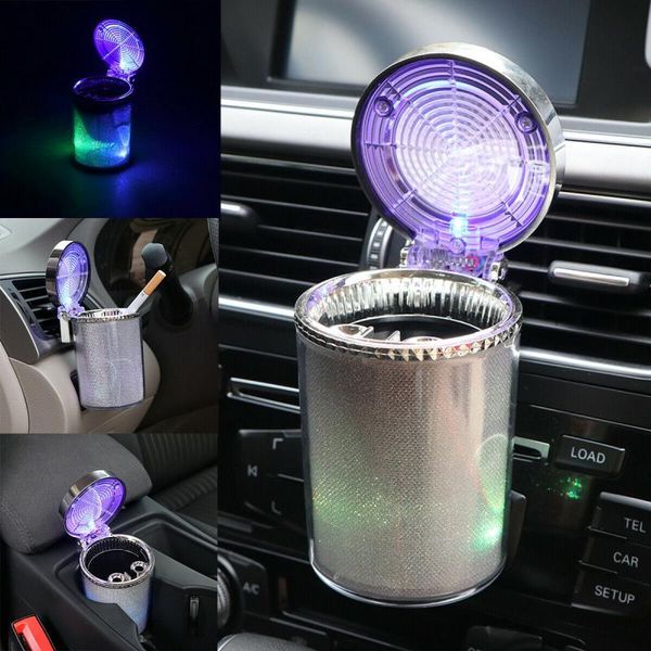 

other interior accessories car ashtray with led light cigarette container gas bottle smoke cup holder storage supplies