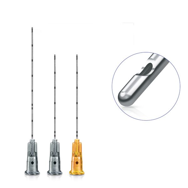 

microneedle blunt tip iv cannula 25g micro cannula for derma filler