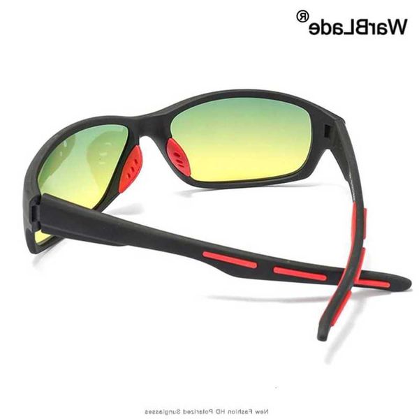 

sunglasses fashionable sun frames warblade men polarized pchromic sun driving vision glasses day night goggles anti-glare sunglasses oculos, Black
