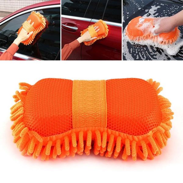 

car sponge orange cleaning brush care washing window chenille coral