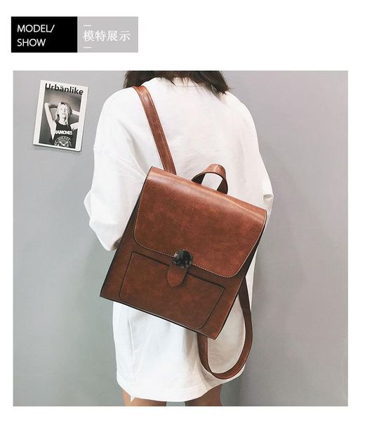 

backpack 2021 women's cute fashion large capacity solid color zipper travel