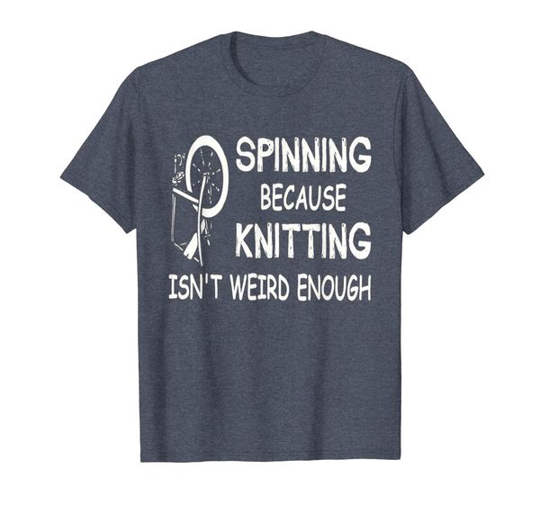

spinning because knitting isn't weird enough tee shirt, White;black