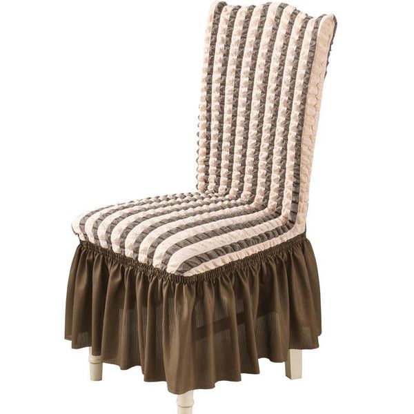 

chair covers solid color spandex cover with skirt wedding decor home party dining seat slipcovers elastic stretch