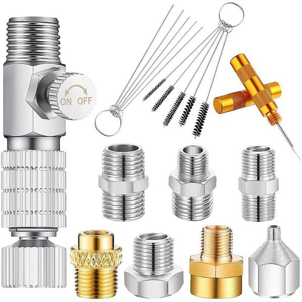 

professional spray guns airbrush adapter set, quick release disconnect fitting connector, hose kit for